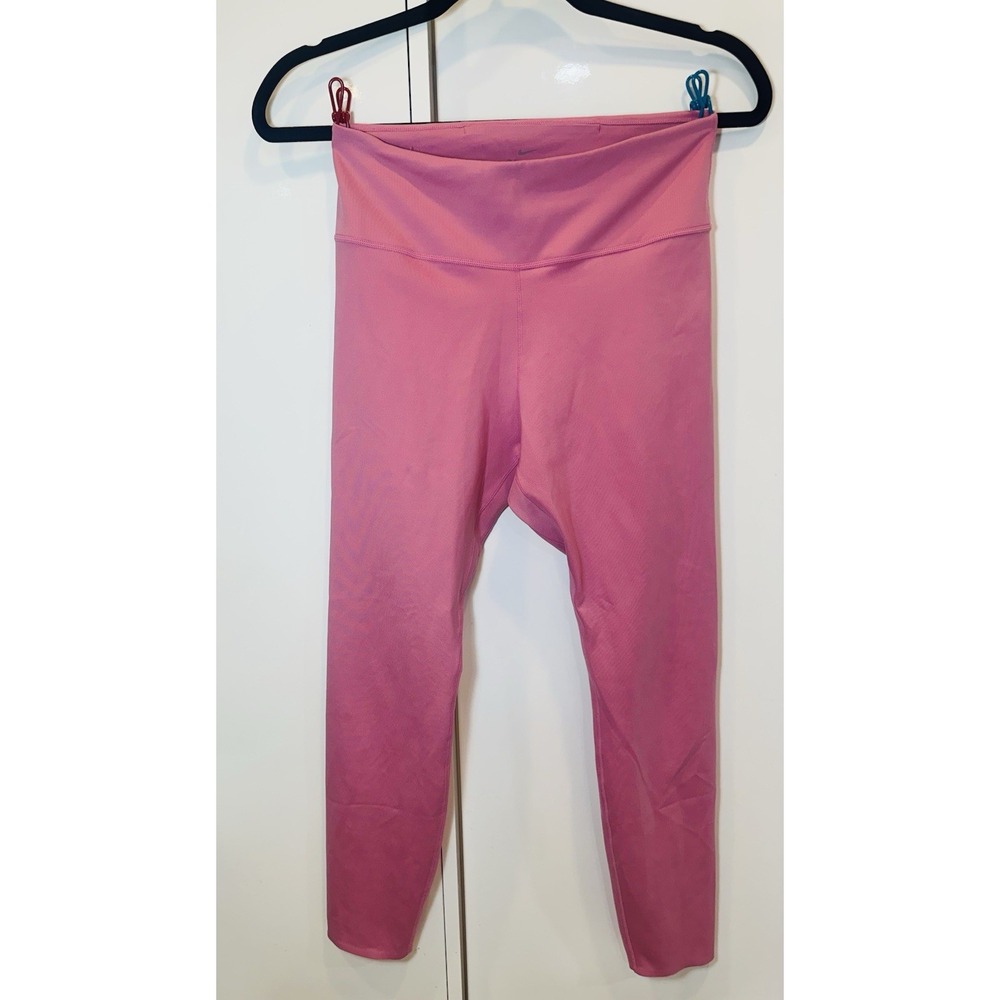 Nike Dri-FIT High-Waisted Leggings Women's Pink Yoga Workout Gym w/Pockets Sz M